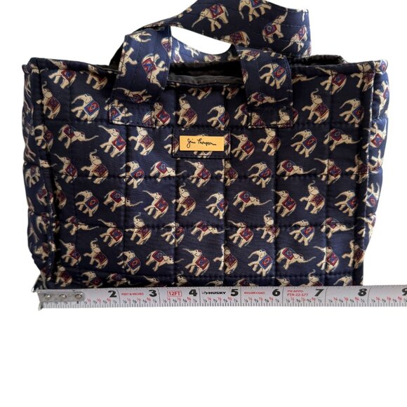JIM THOMPSON Elephant Print Thai Silk Mini Tote Satchel Bag - Picture 4 of 10